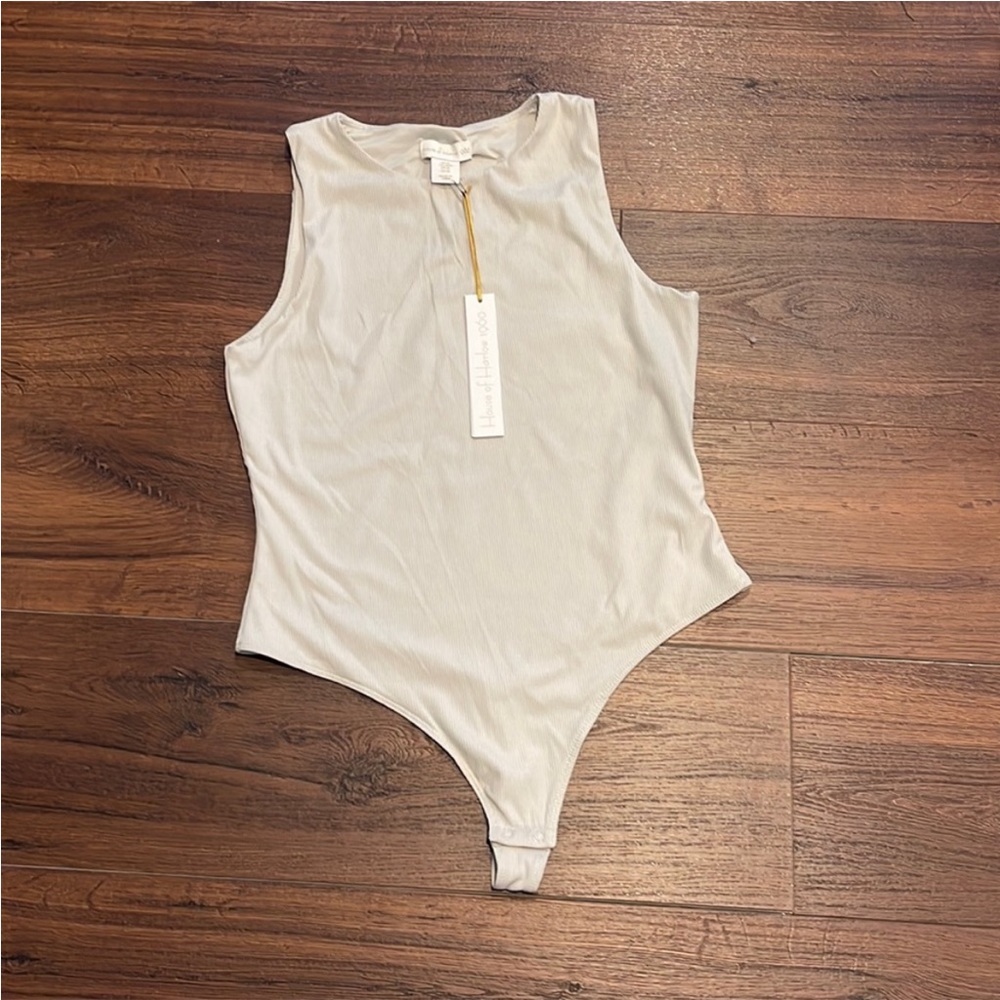 House of Harlow 1960 NWT light beige bodysuit